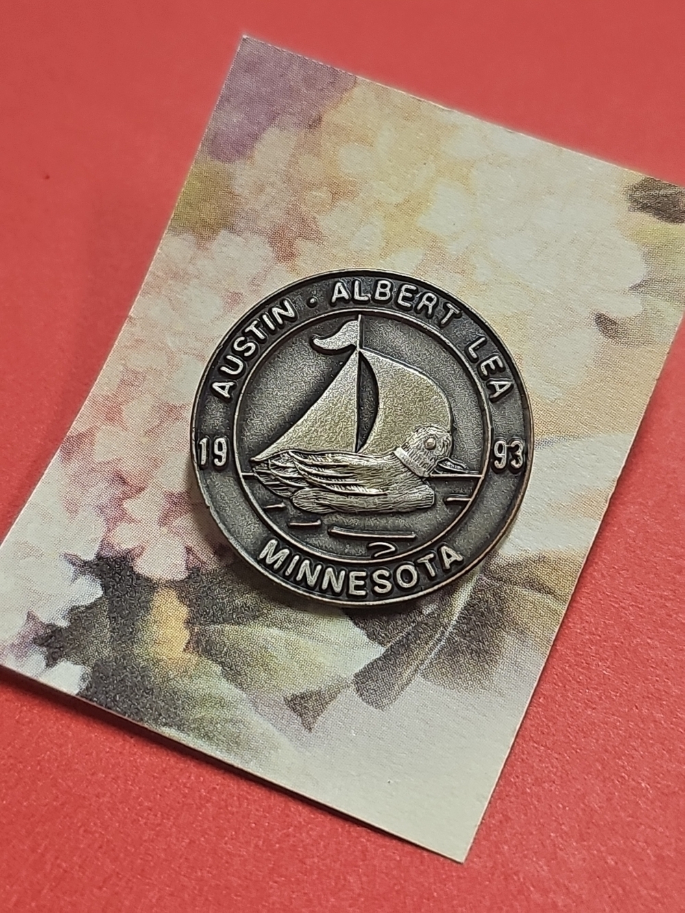 1993 Austin - Albert Lea Minnesota Commemorative Pin in Silver Tone